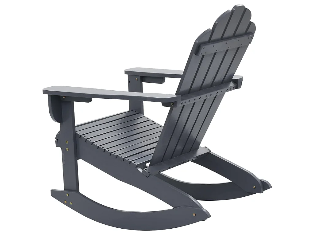 Chaise à bascule de jardin Bois Gris