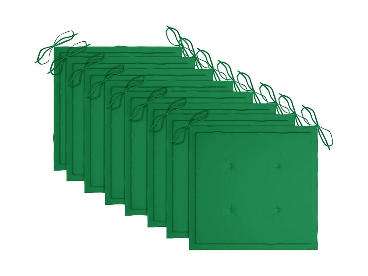 Chaises de jardin 8 pcs avec coussins Bois de teck massif 24