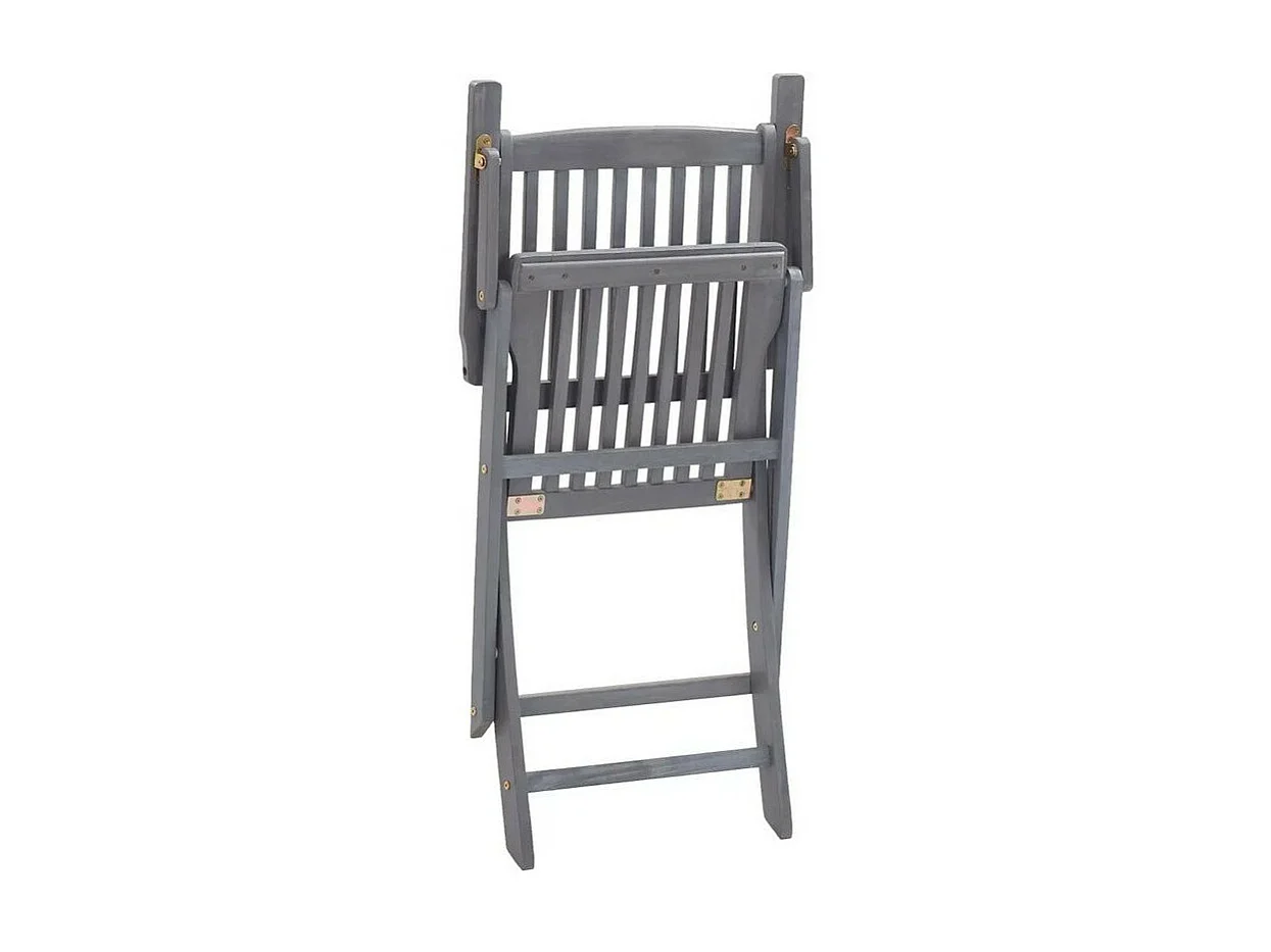 Chaise de jardin pliable acacia massif solide Ontim - Lot de 4