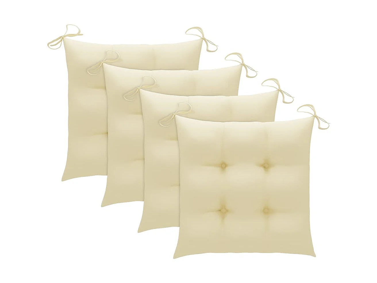 Chaises de jardin 4 pcs avec coussins Bois de teck massif 9