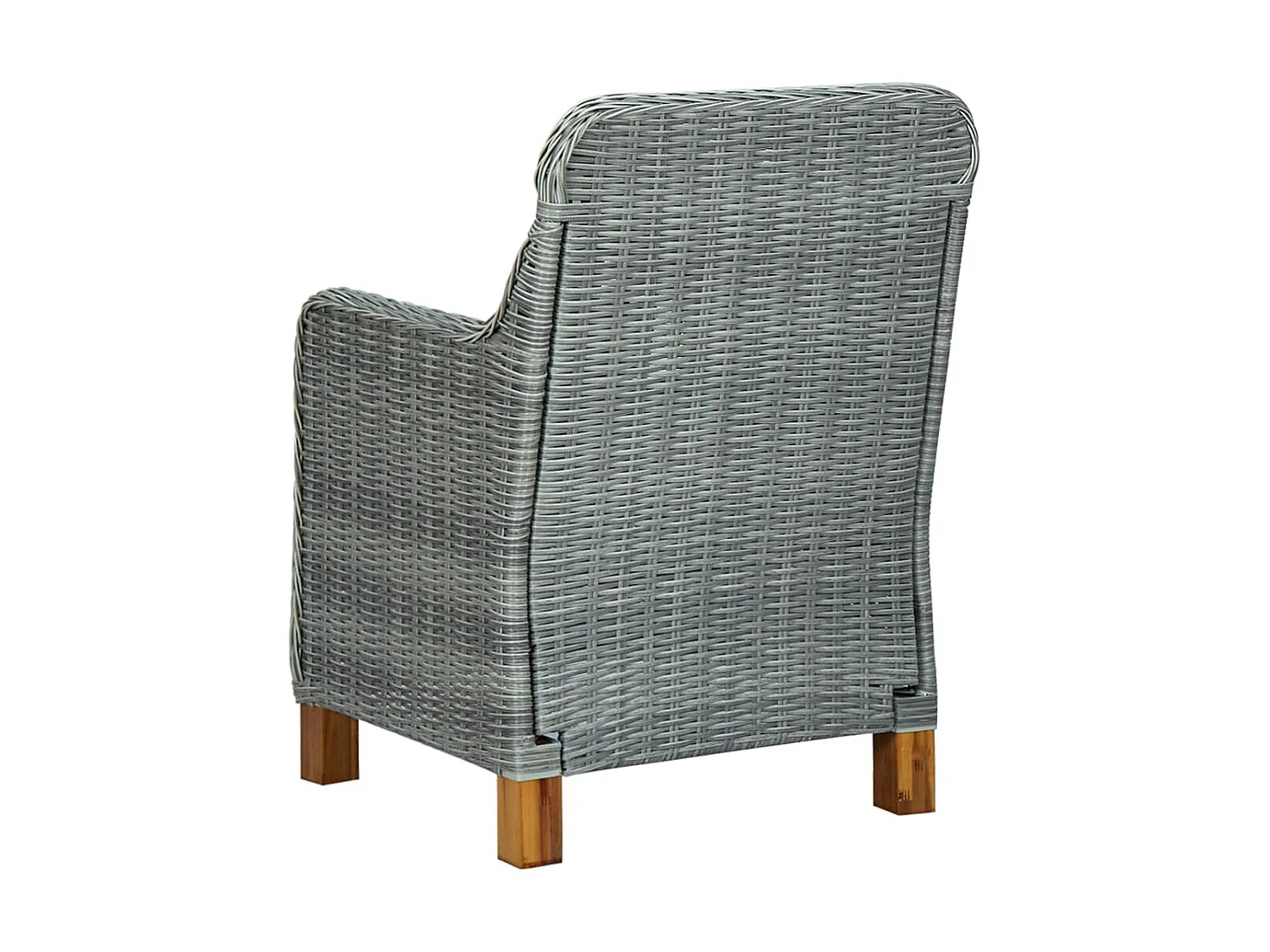 Chaises de jardin avec coussins 2 pcs Résine tressée Gris clair 2