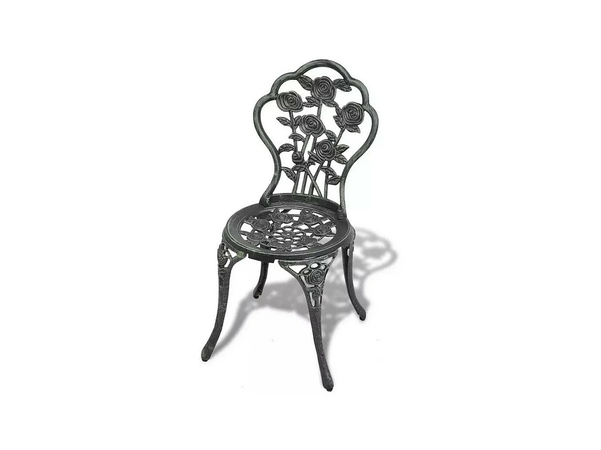 Chaise de jardin métal coulé vert Dawa - Lot de 2