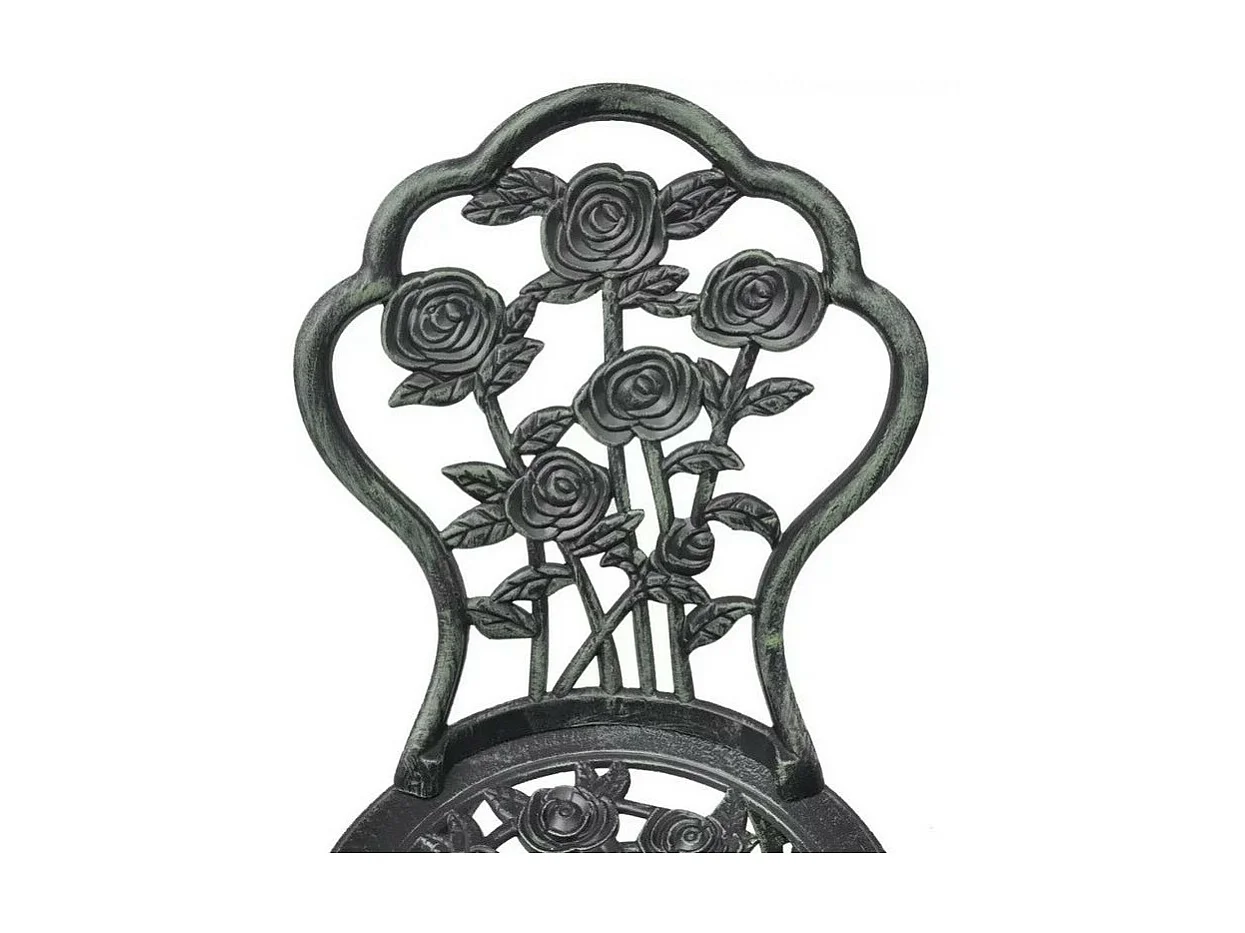 Chaise de jardin métal coulé vert Dawa - Lot de 2