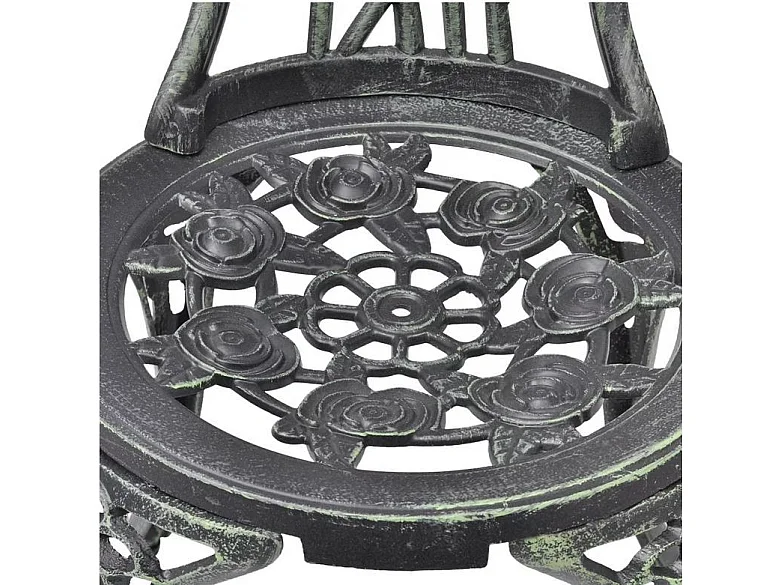 Chaise de jardin métal coulé vert Dawa - Lot de 2