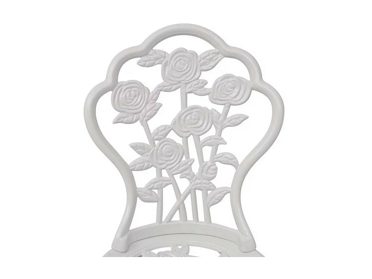 Chaise de jardin métal coulé blanc Dawa - Lot de 2