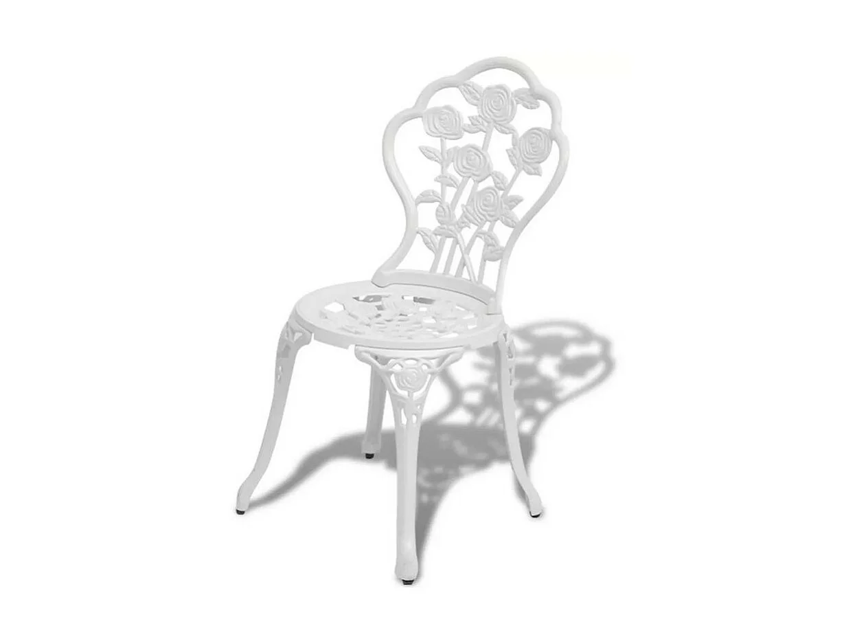 Chaise de jardin métal coulé blanc Dawa - Lot de 2