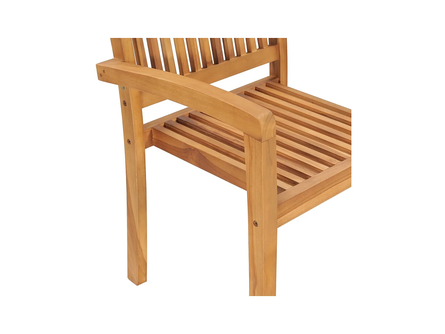 Tuinstoelen 2 st met rode kussens massief teakhout