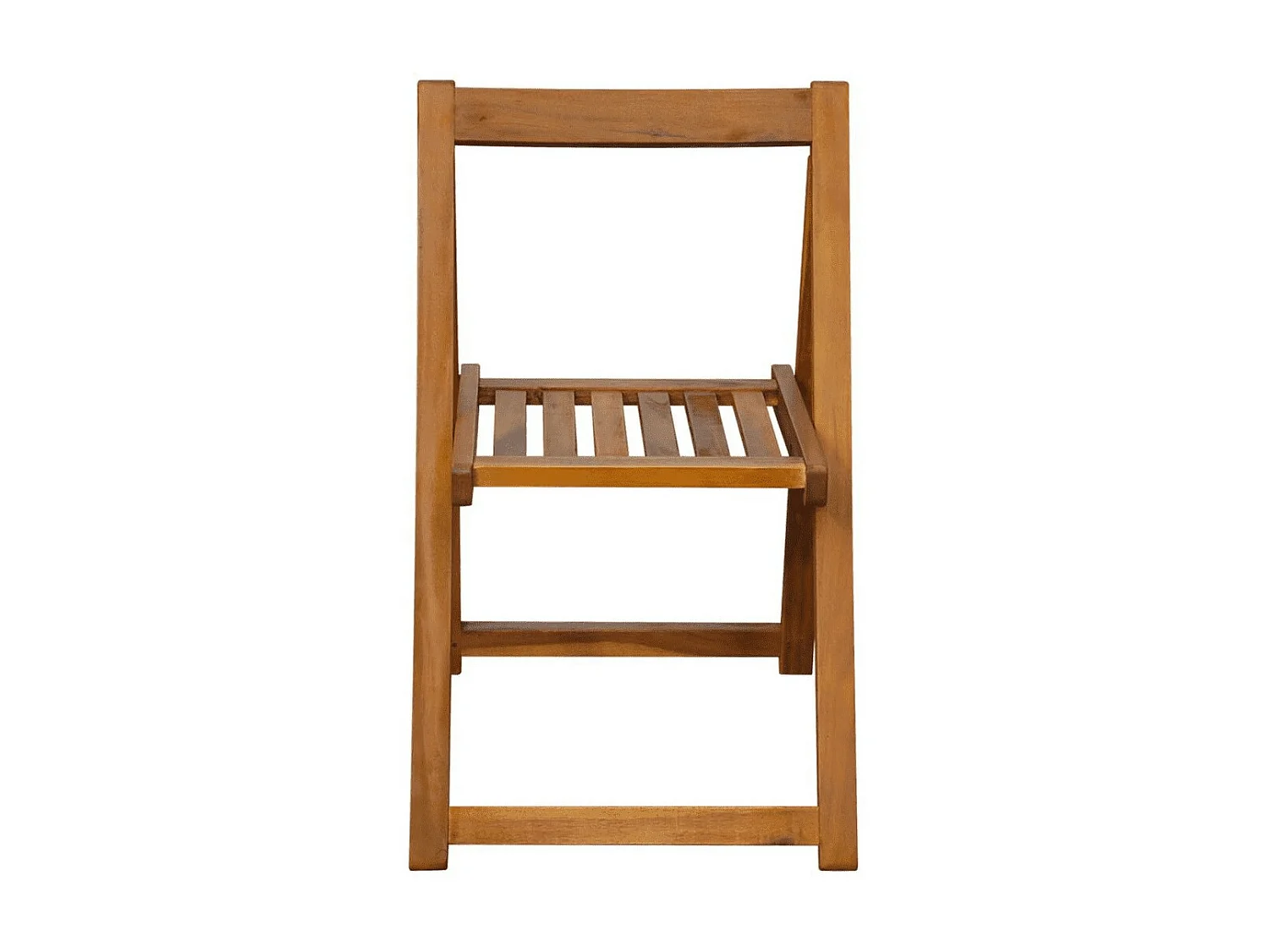 Chaise de jardin pliante acacia massif clair Lilis - Lot de 2 2