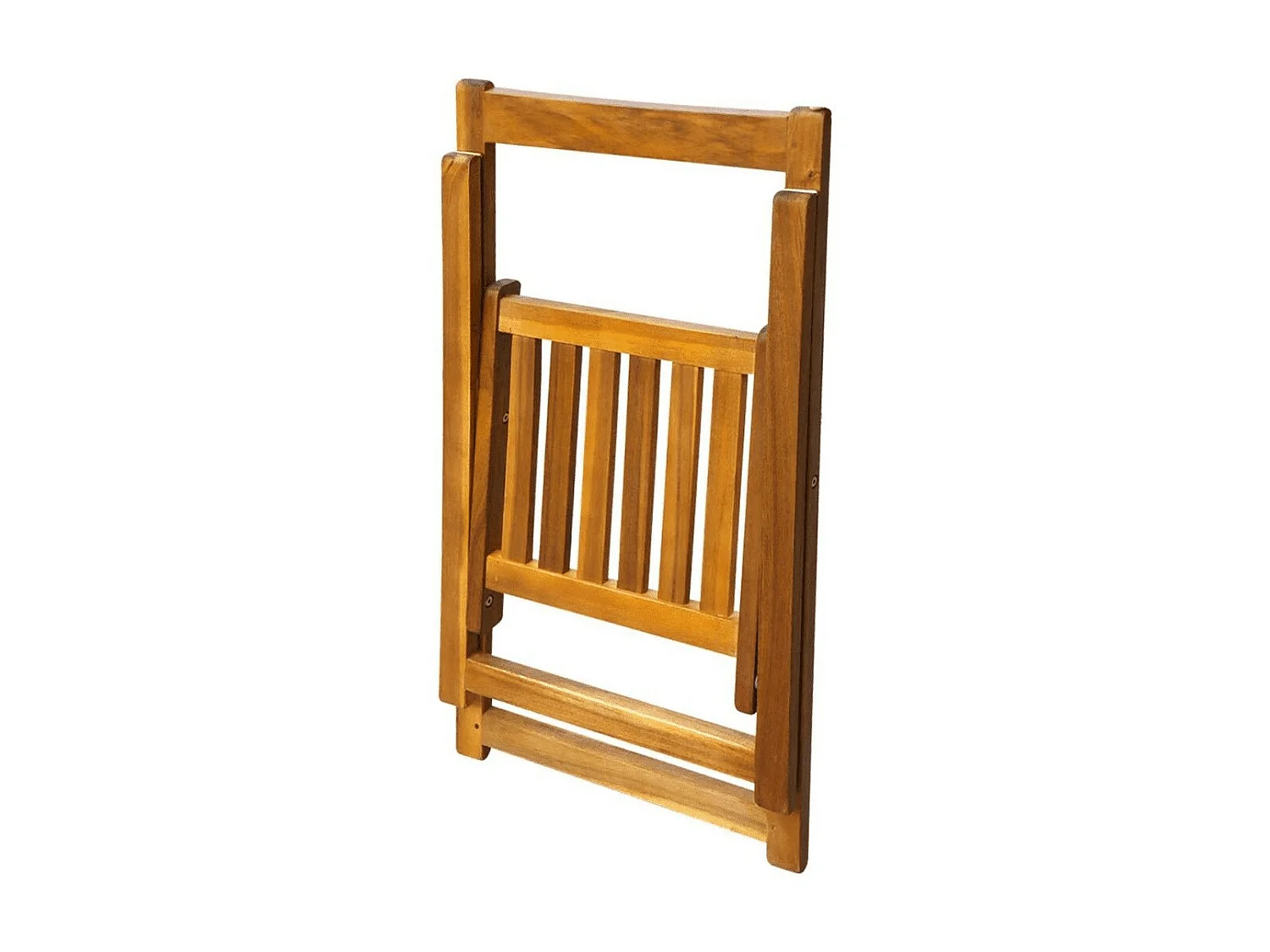 Chaise de jardin pliante acacia massif clair Lilis - Lot de 2 2