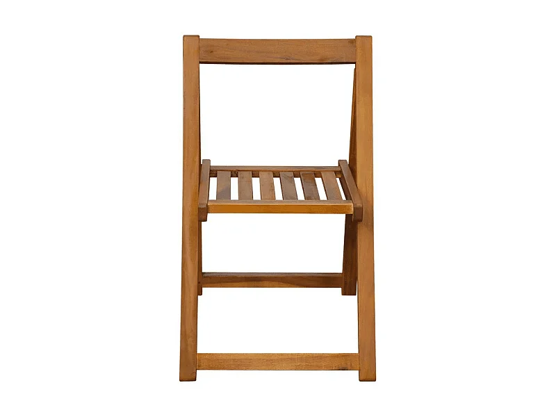 Chaise de jardin pliante acacia massif clair Lilis - Lot de 2 2