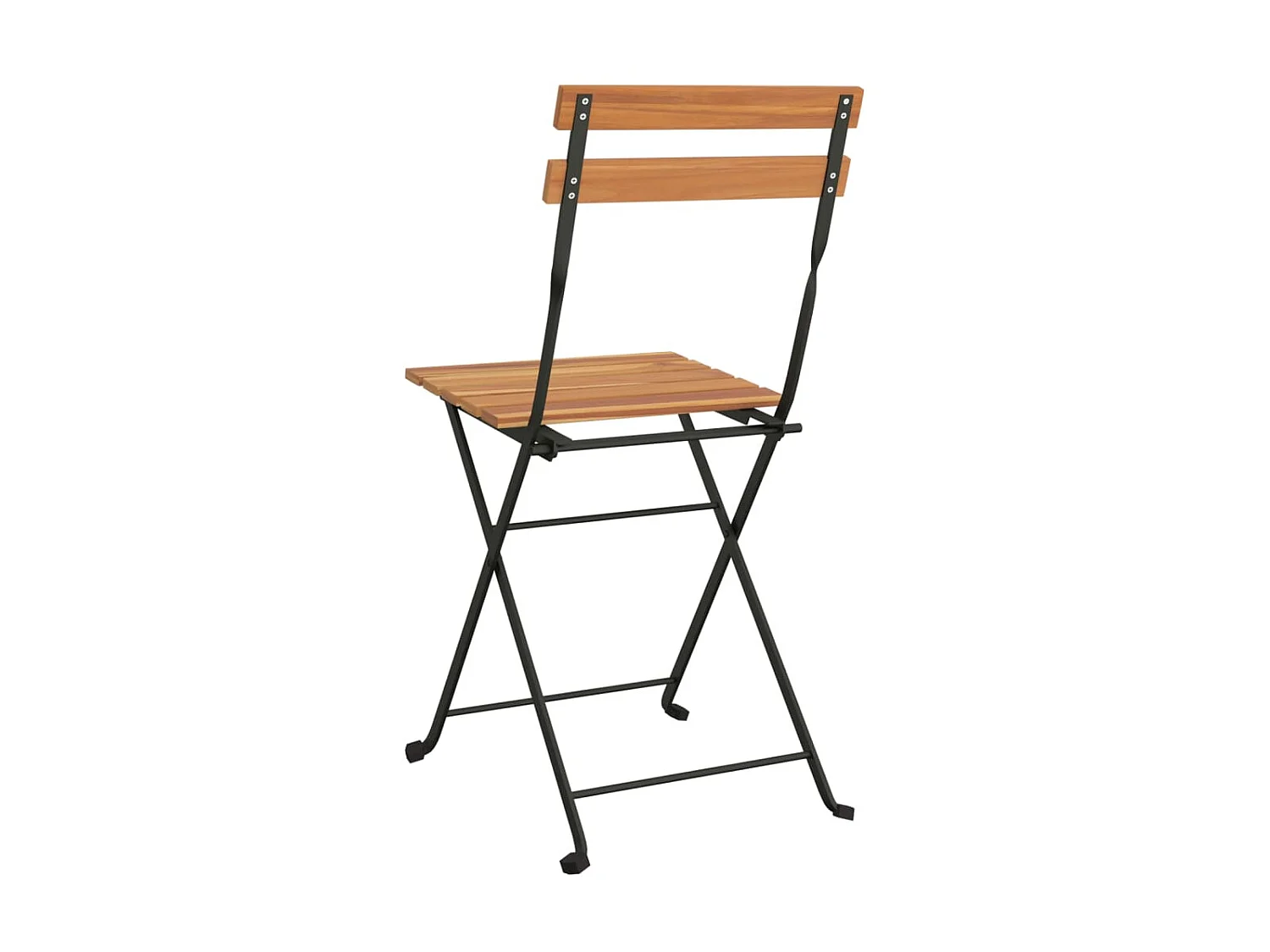 Chaises de bistrot pliantes 6 pcs Bois de teck solide et acier