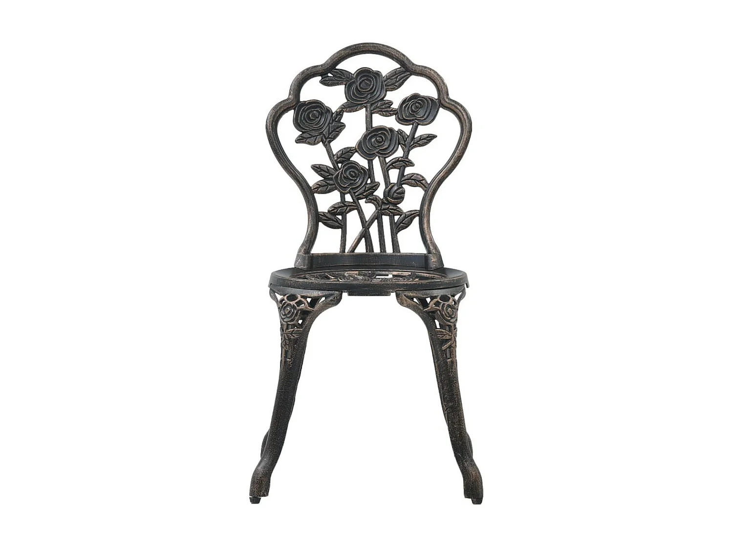 Chaises de bistro 2 pcs Bronze Aluminium coulé