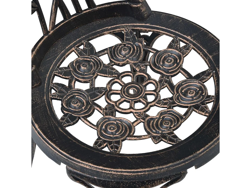 Chaises de bistro 2 pcs Bronze Aluminium coulé