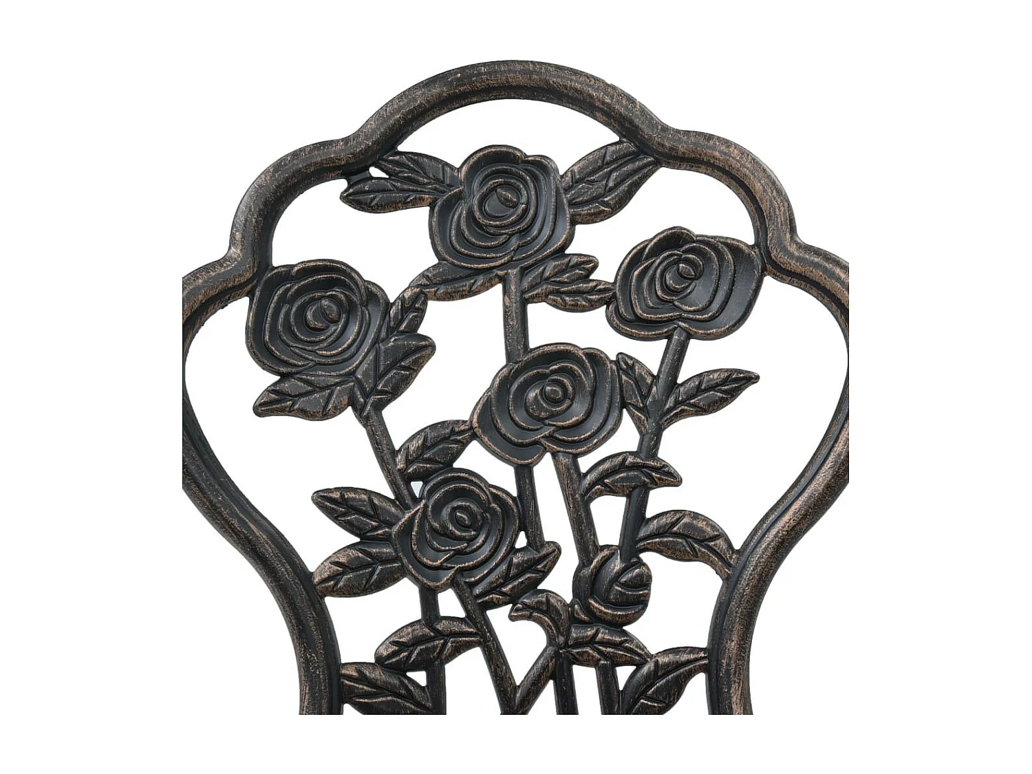 Chaises de bistro 2 pcs Bronze Aluminium coulé