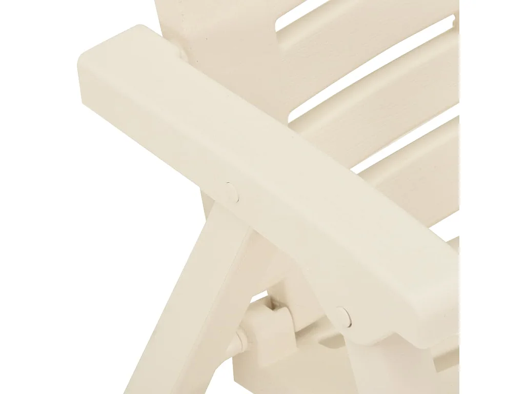 Chaises de jardin 4 pcs Plastique Blanc