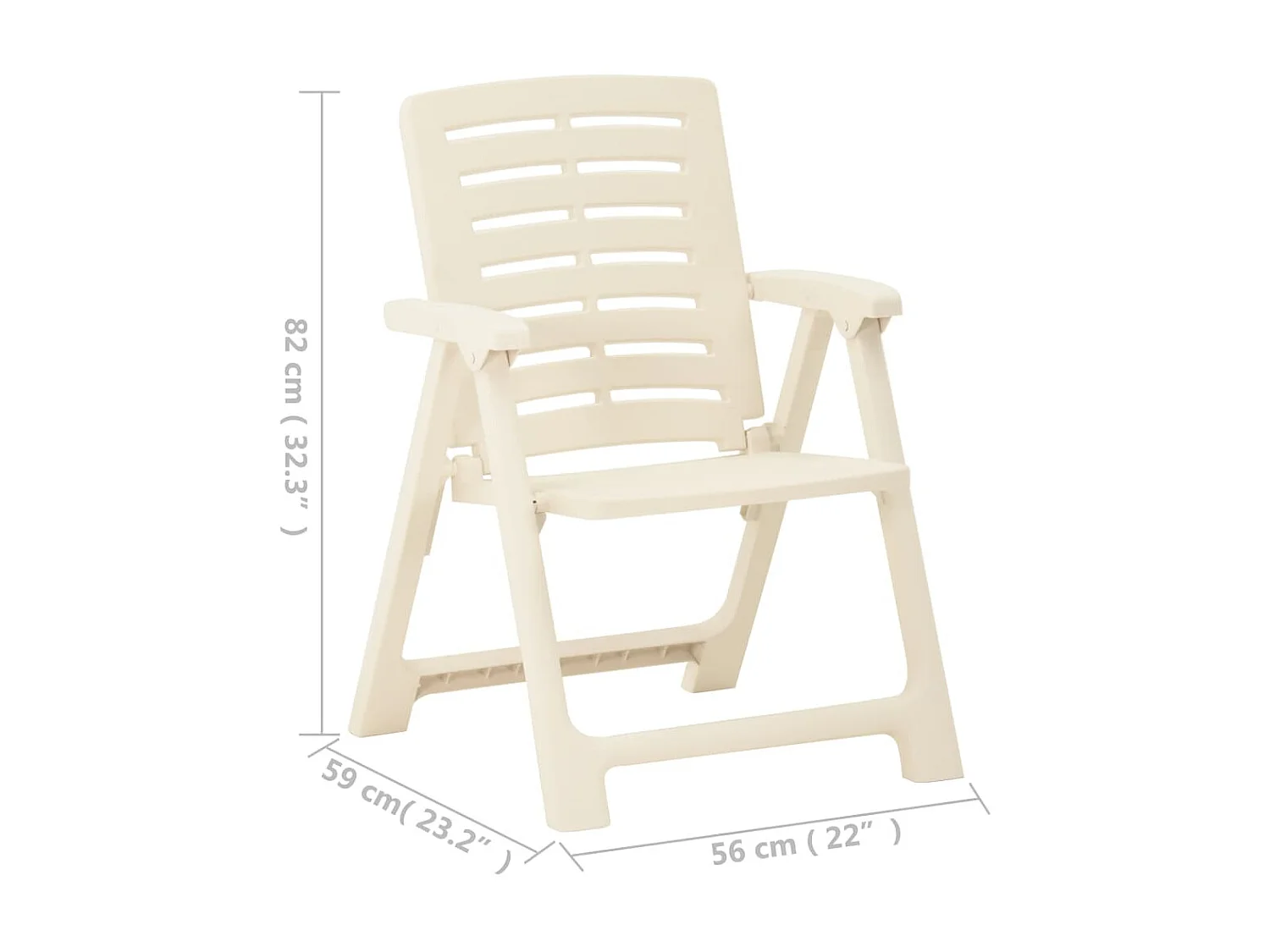 Chaises de jardin 4 pcs Plastique Blanc