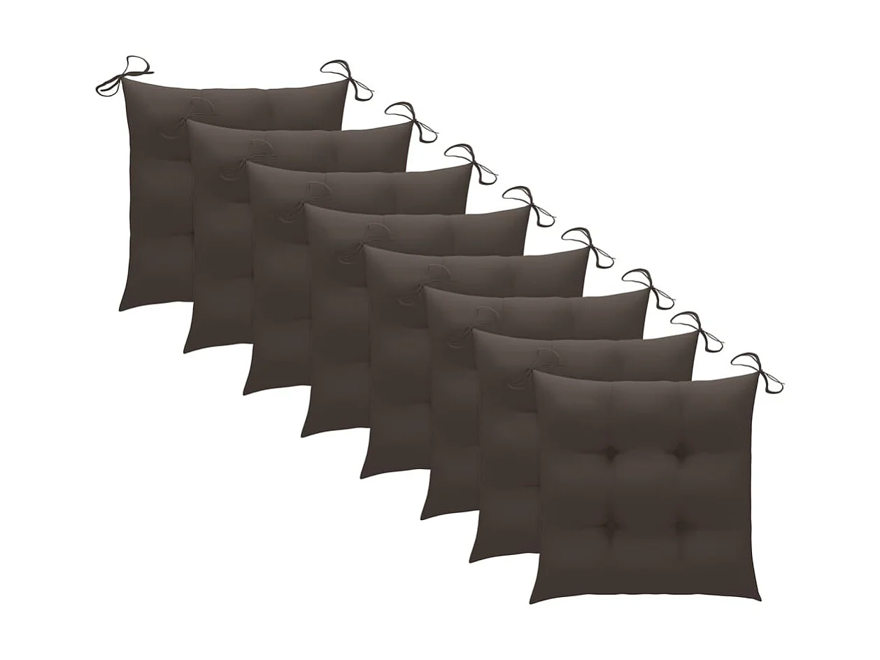 Chaises pliables d'extérieur avec coussins 8 pcs Bois d'acacia 50