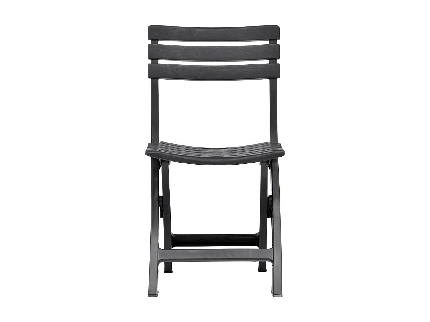 Chaises de jardin pliables 2 pcs Plastique Anthracite