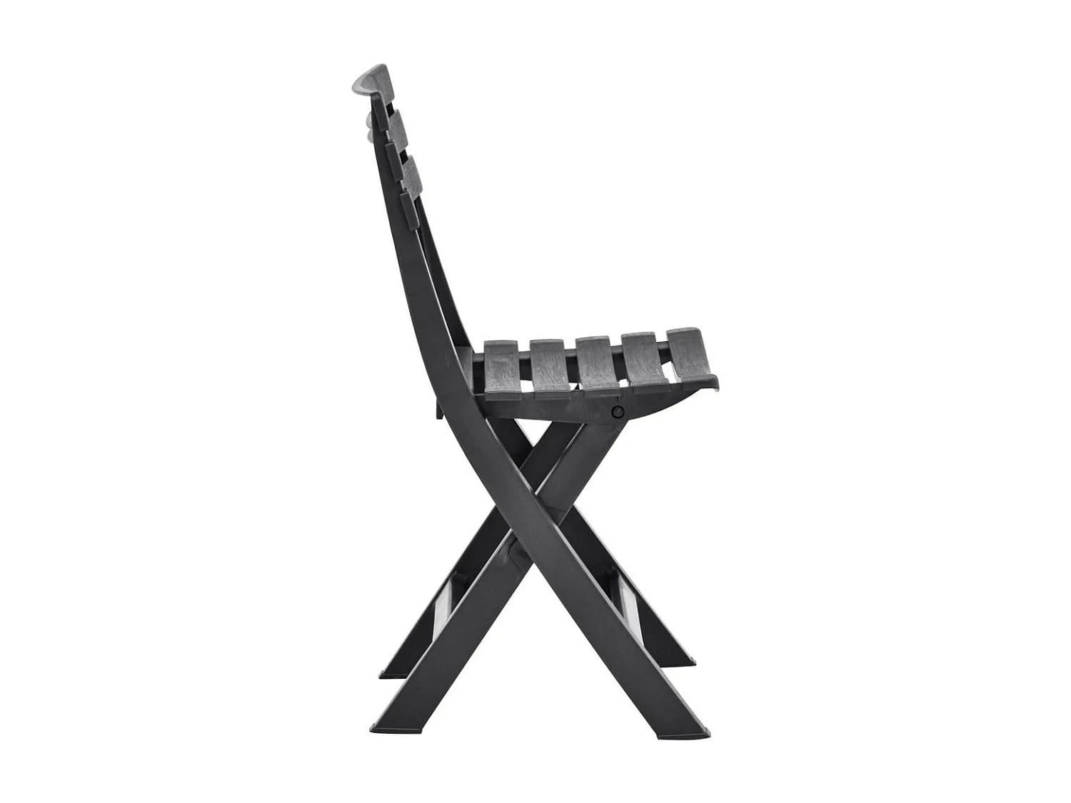 Chaises de jardin pliables 2 pcs Plastique Anthracite