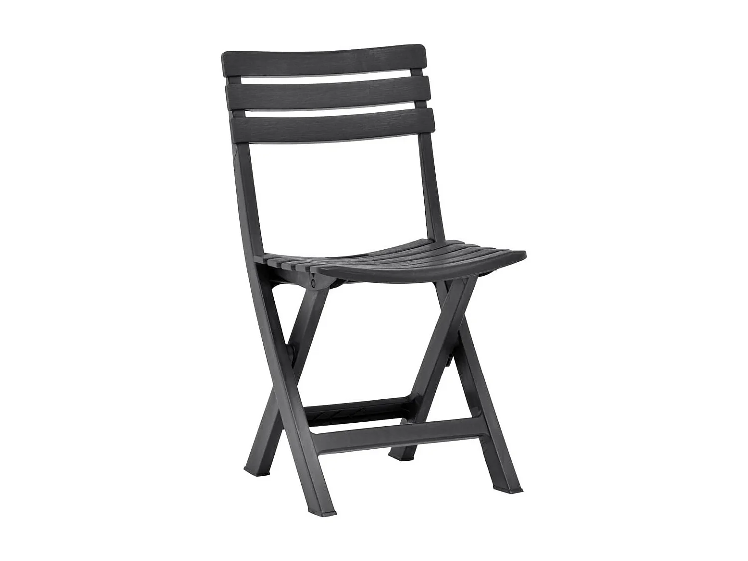 Chaises de jardin pliables 2 pcs Plastique Anthracite