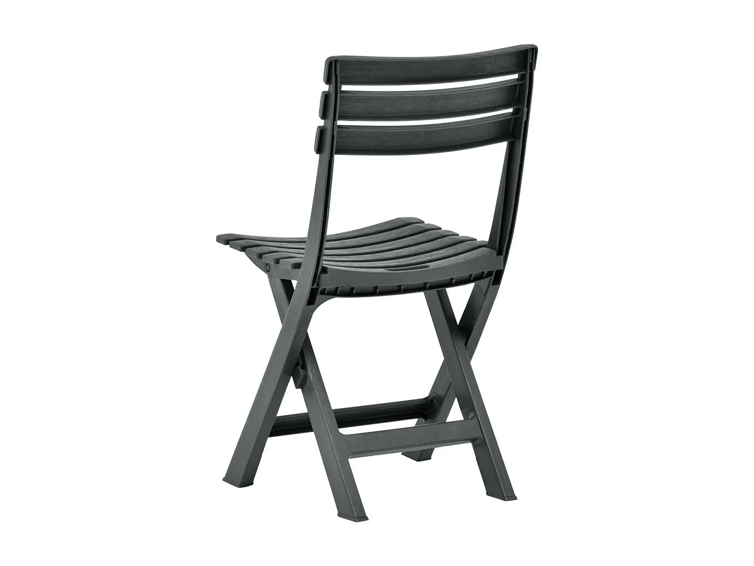 Chaises de jardin pliables 2 pcs Plastique Anthracite