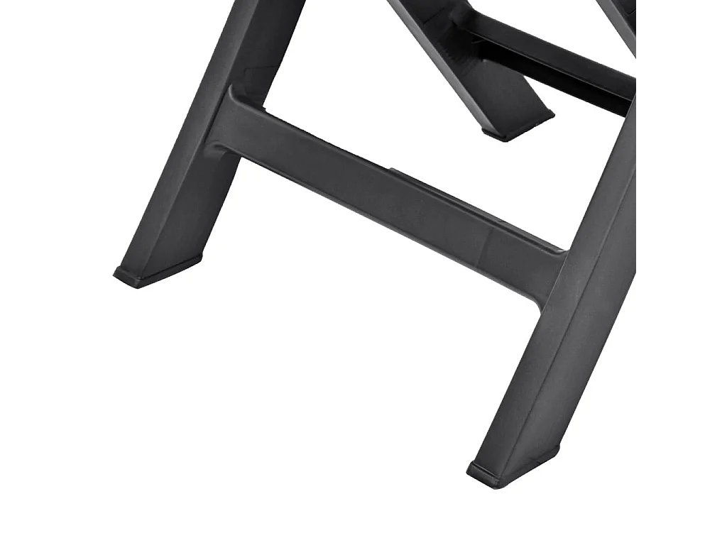 Chaises de jardin pliables 2 pcs Plastique Anthracite