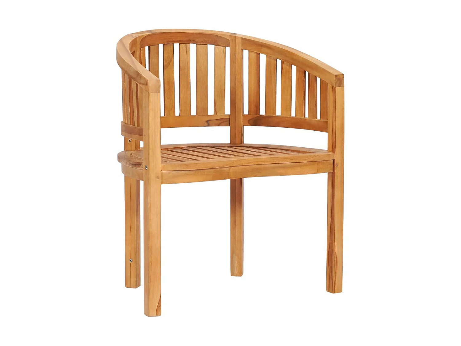 Chaise en forme de banane Bois de teck solide