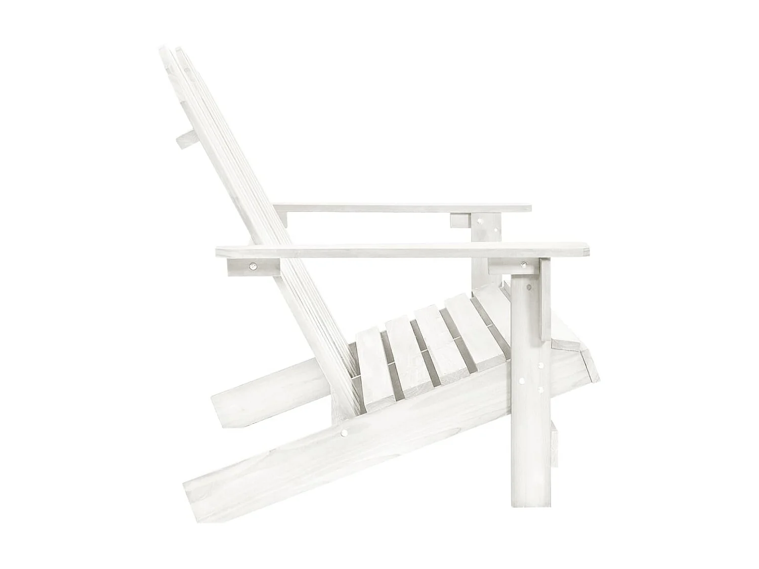 Chaise de jardin Adirondack 2 places Bois de sapin massif Blanc