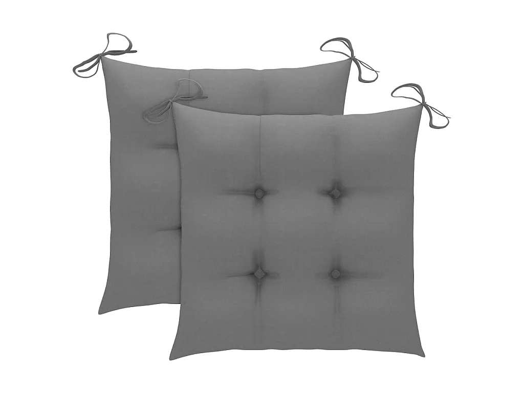 Chaises pliables de jardin 2 pcs avec coussins Bois d'acacia 21