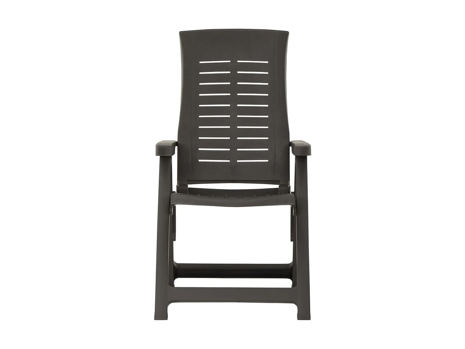 Chaises inclinables de jardin 2 pcs Plastique Anthracite 3