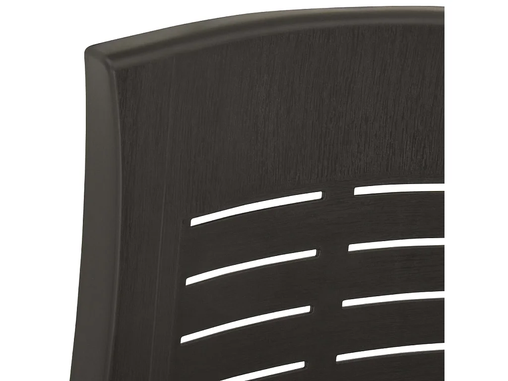 Chaises inclinables de jardin 2 pcs Plastique Anthracite 3