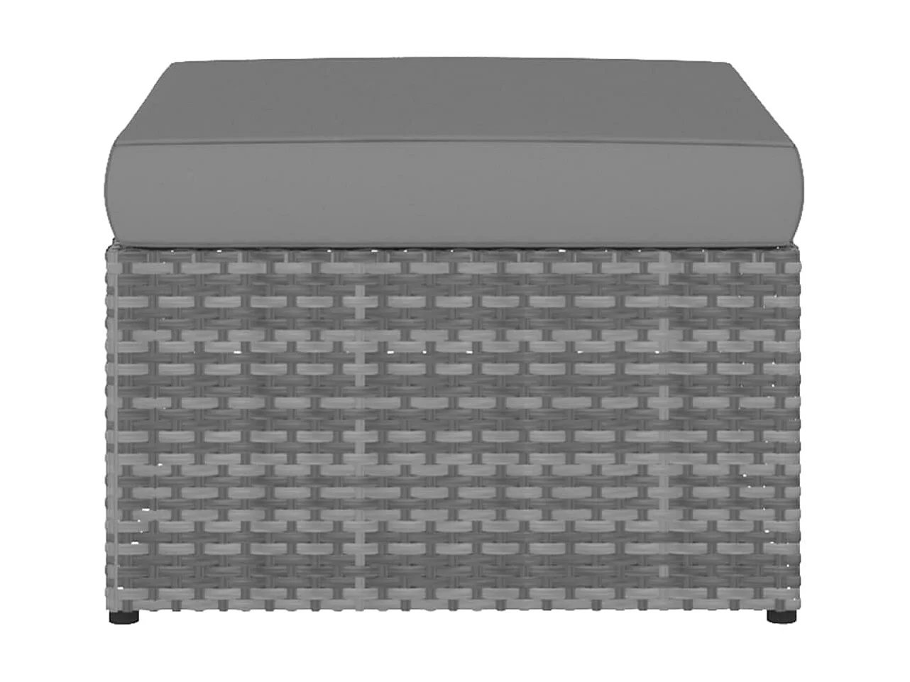 Chaise de jardin avec tabouret Résine tressée Anthracite