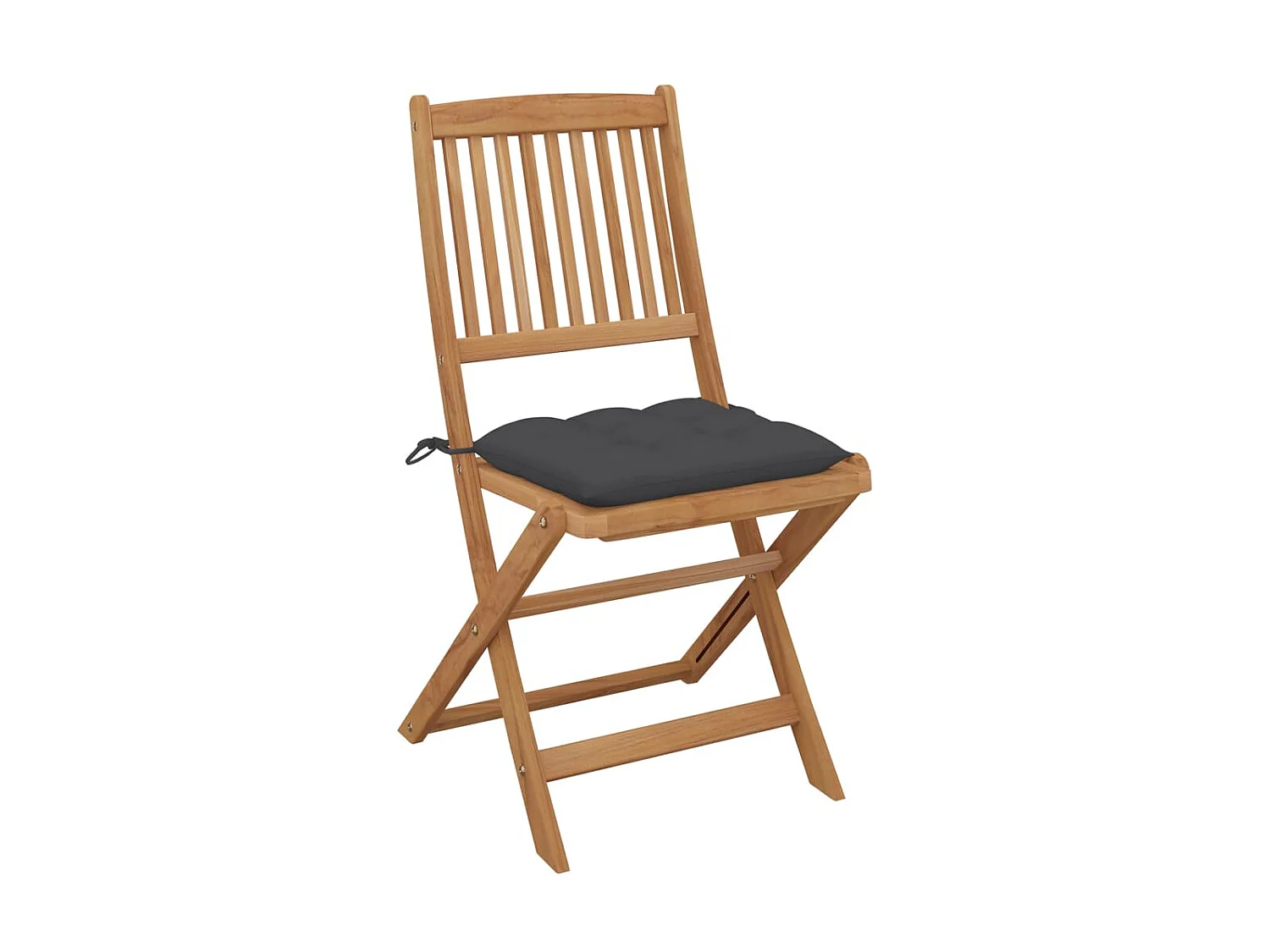 Chaises pliables de jardin 8 pcs avec coussins Bois d'acacia 19