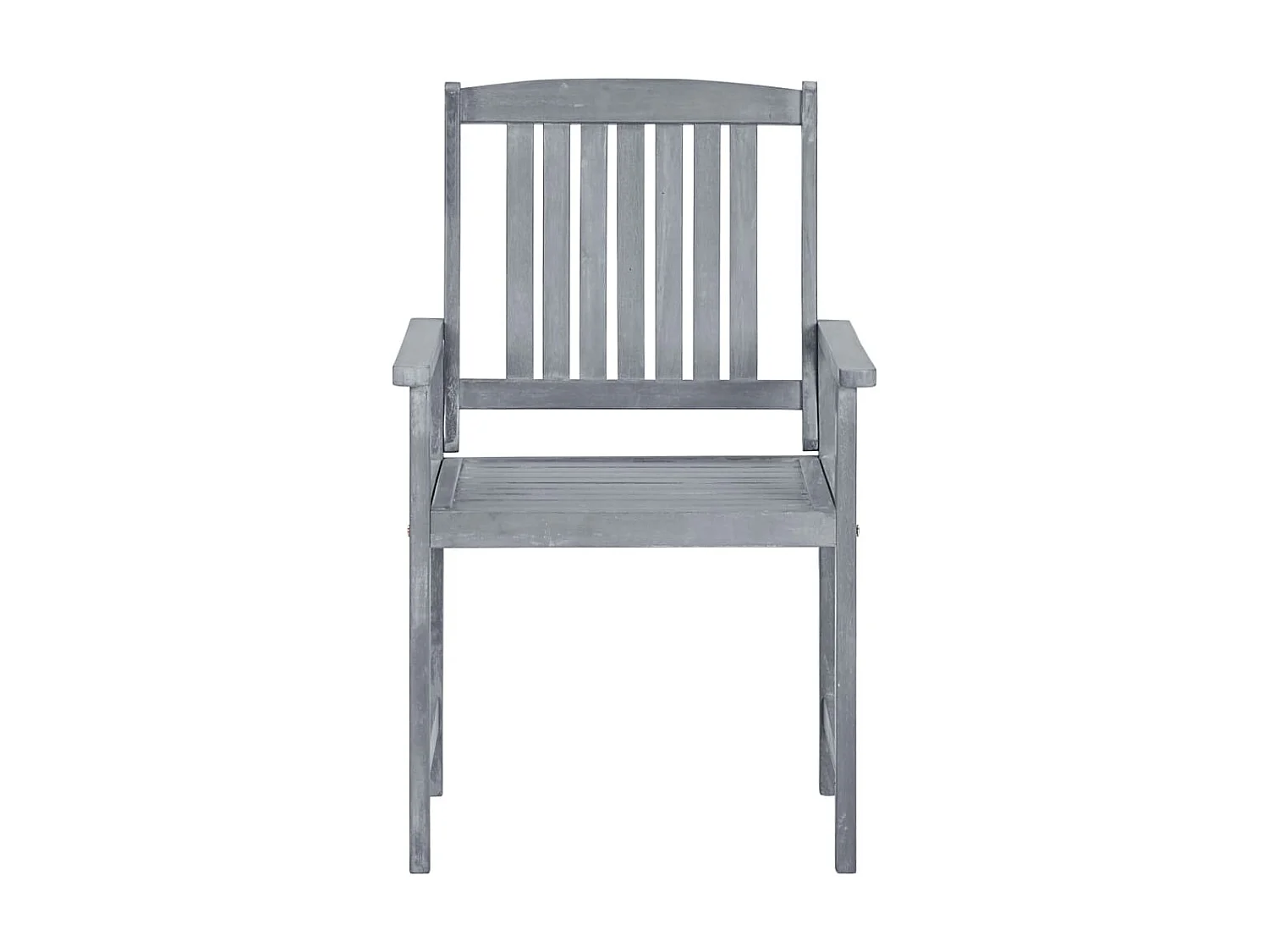 Chaises de jardin 8 pcs Bois d'acacia solide Gris