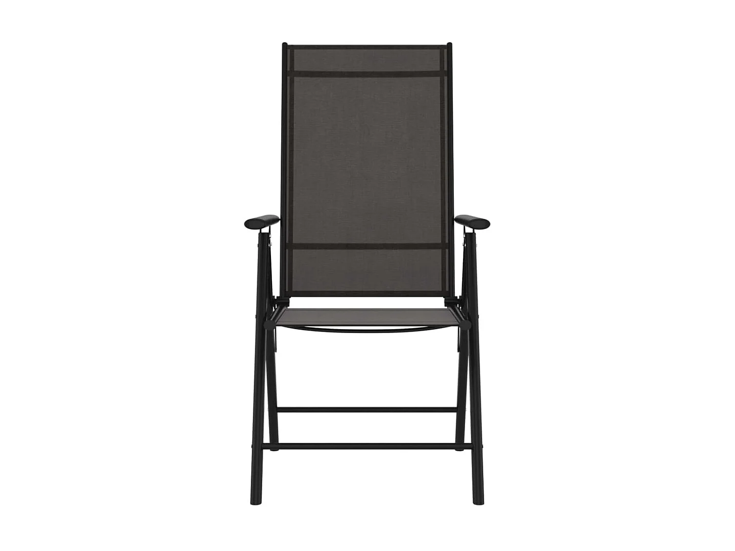 Chaises de jardin pliables 6 pcs Textilène Noir 2