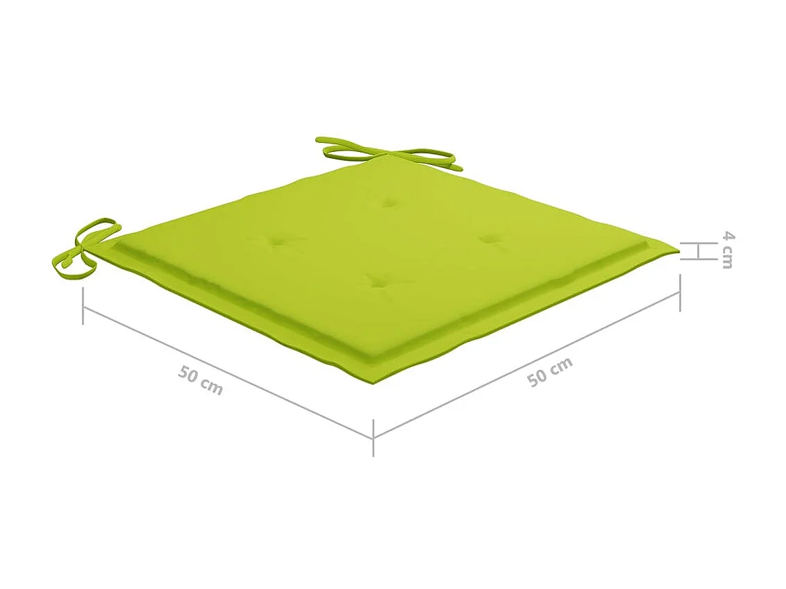 Chaises à dîner d'extérieur 6 pcs avec coussins Acacia massif 26