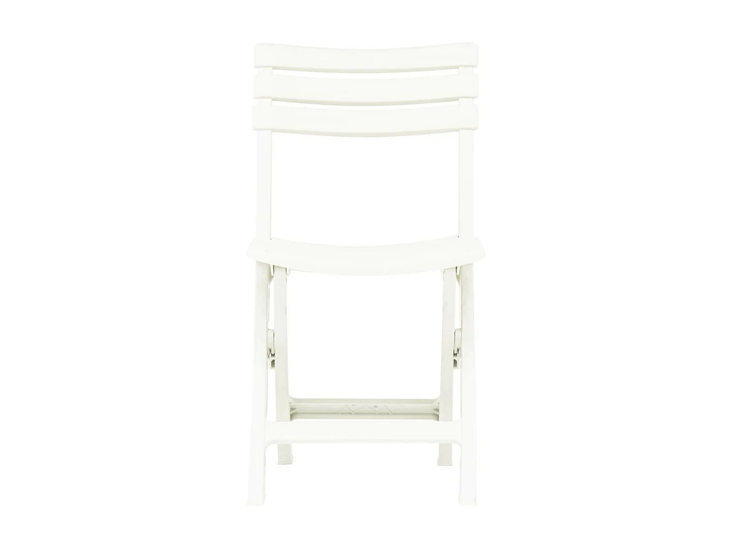 Chaises de jardin pliables 2 pcs Plastique Blanc