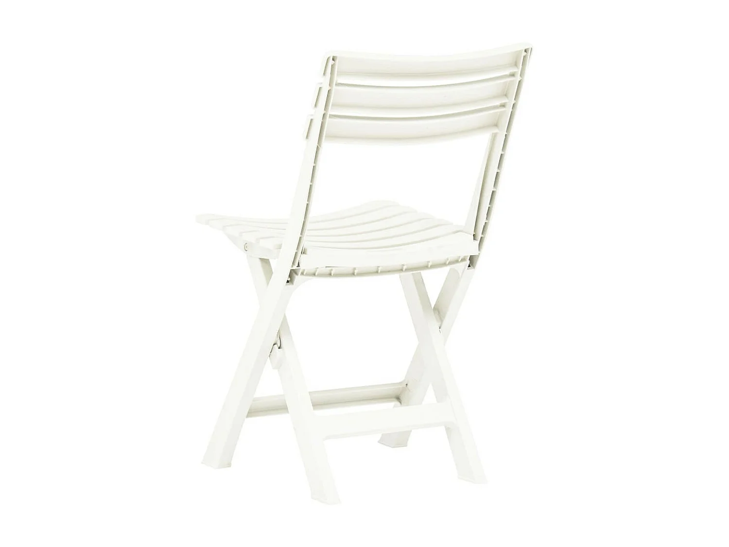 Chaises de jardin pliables 2 pcs Plastique Blanc