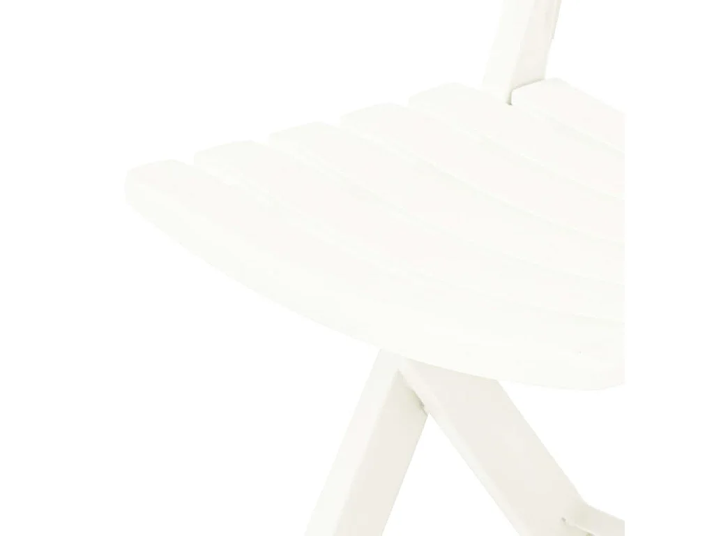 Chaises de jardin pliables 2 pcs Plastique Blanc