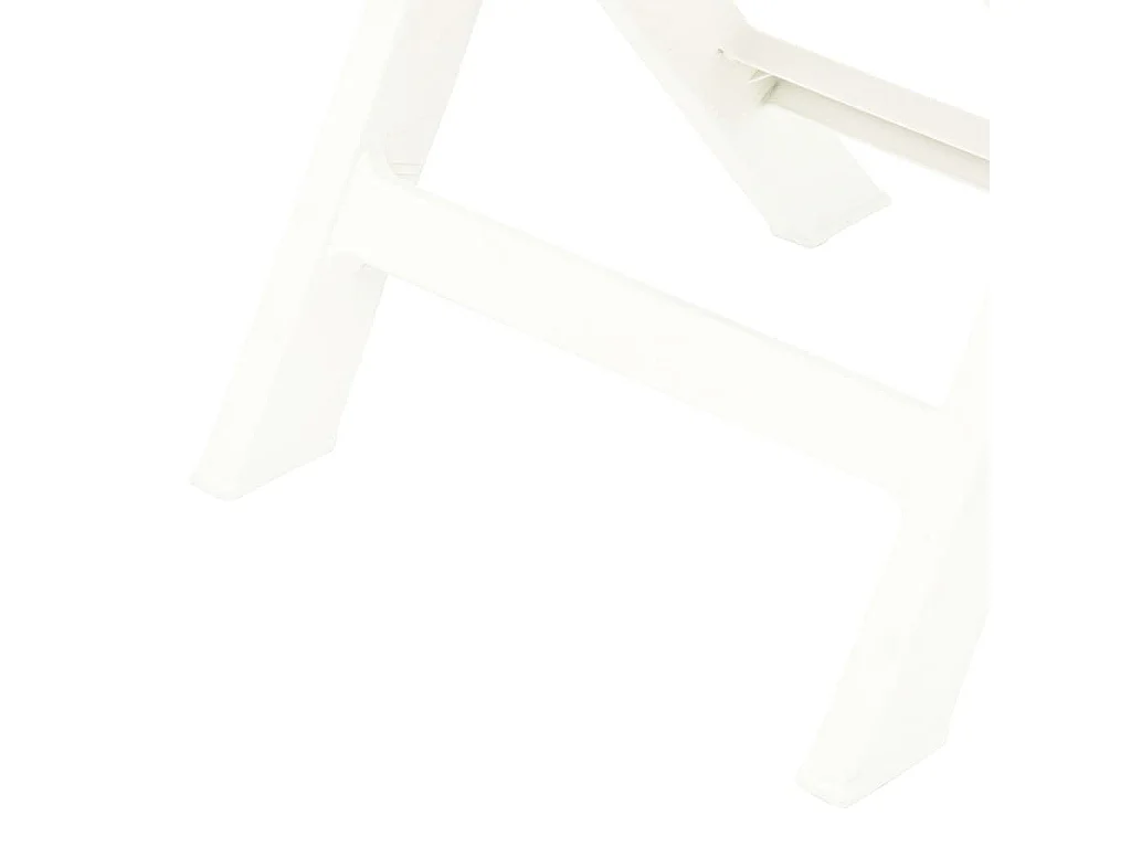Chaises de jardin pliables 2 pcs Plastique Blanc