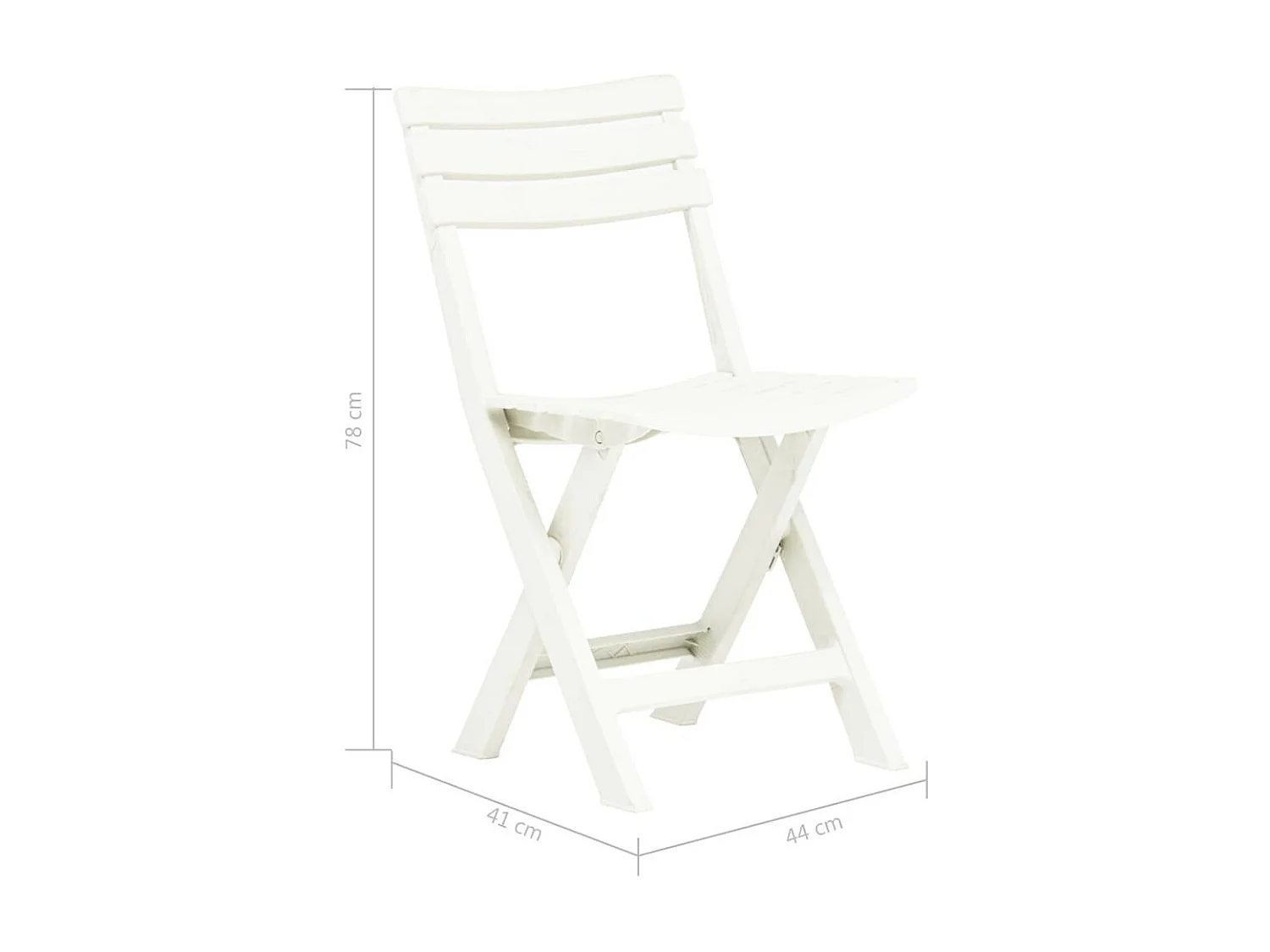 Chaises de jardin pliables 2 pcs Plastique Blanc