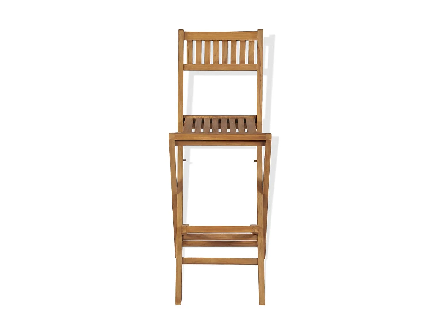 Tabourets pliables de bar d'extérieur 2 pcs Bois de teck solide