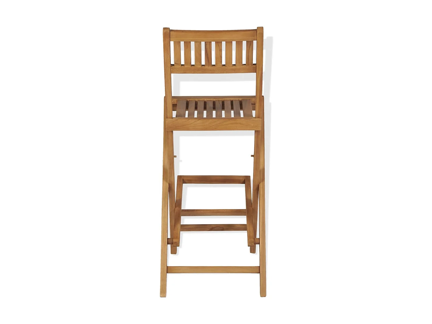 Tabourets pliables de bar d'extérieur 2 pcs Bois de teck solide