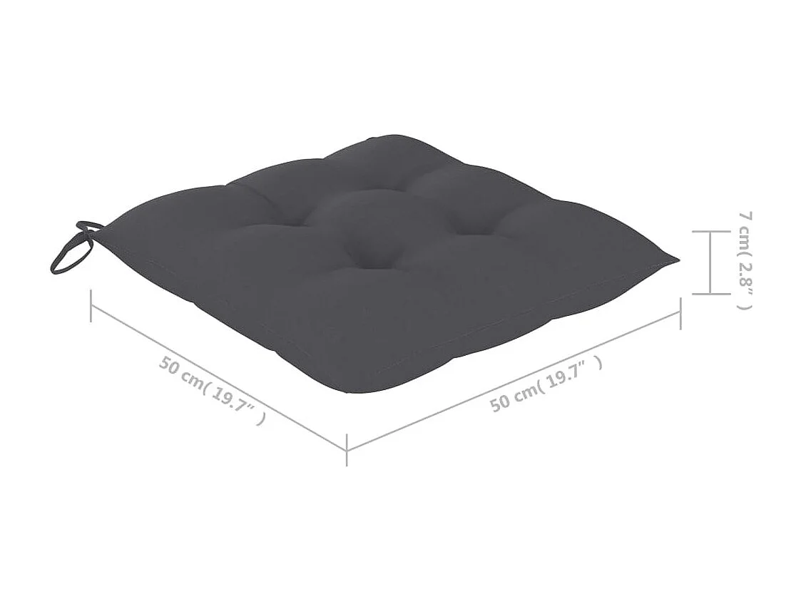 Chaises à dîner d'extérieur 6 pcs avec coussins Acacia massif 17