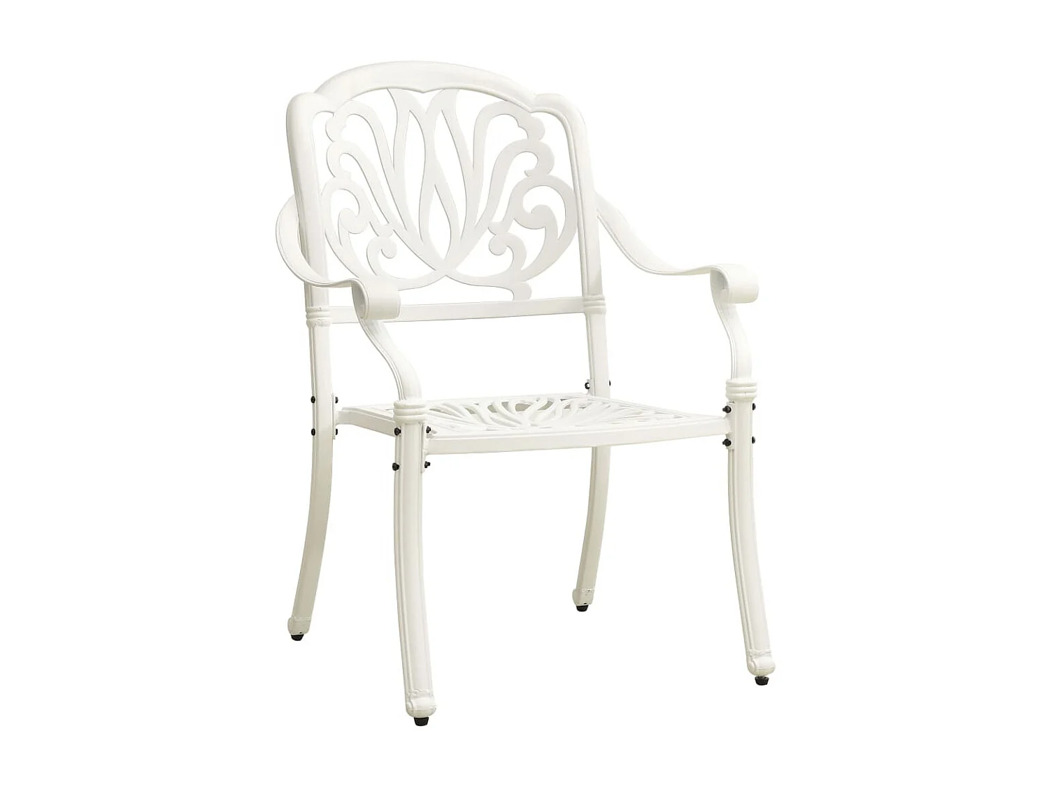 Chaises de jardin 2 pcs Aluminium coulé Blanc