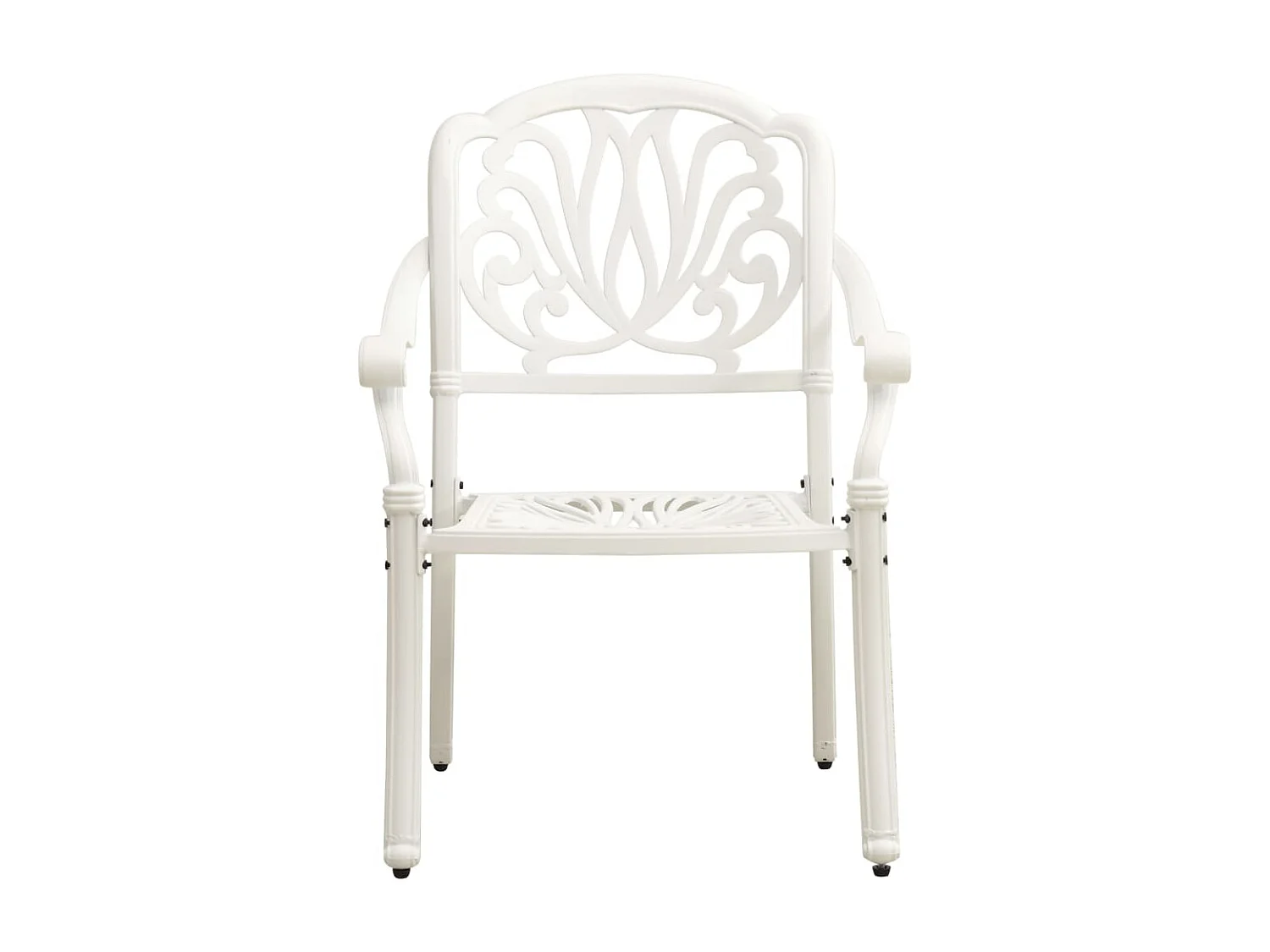 Chaises de jardin 2 pcs Aluminium coulé Blanc