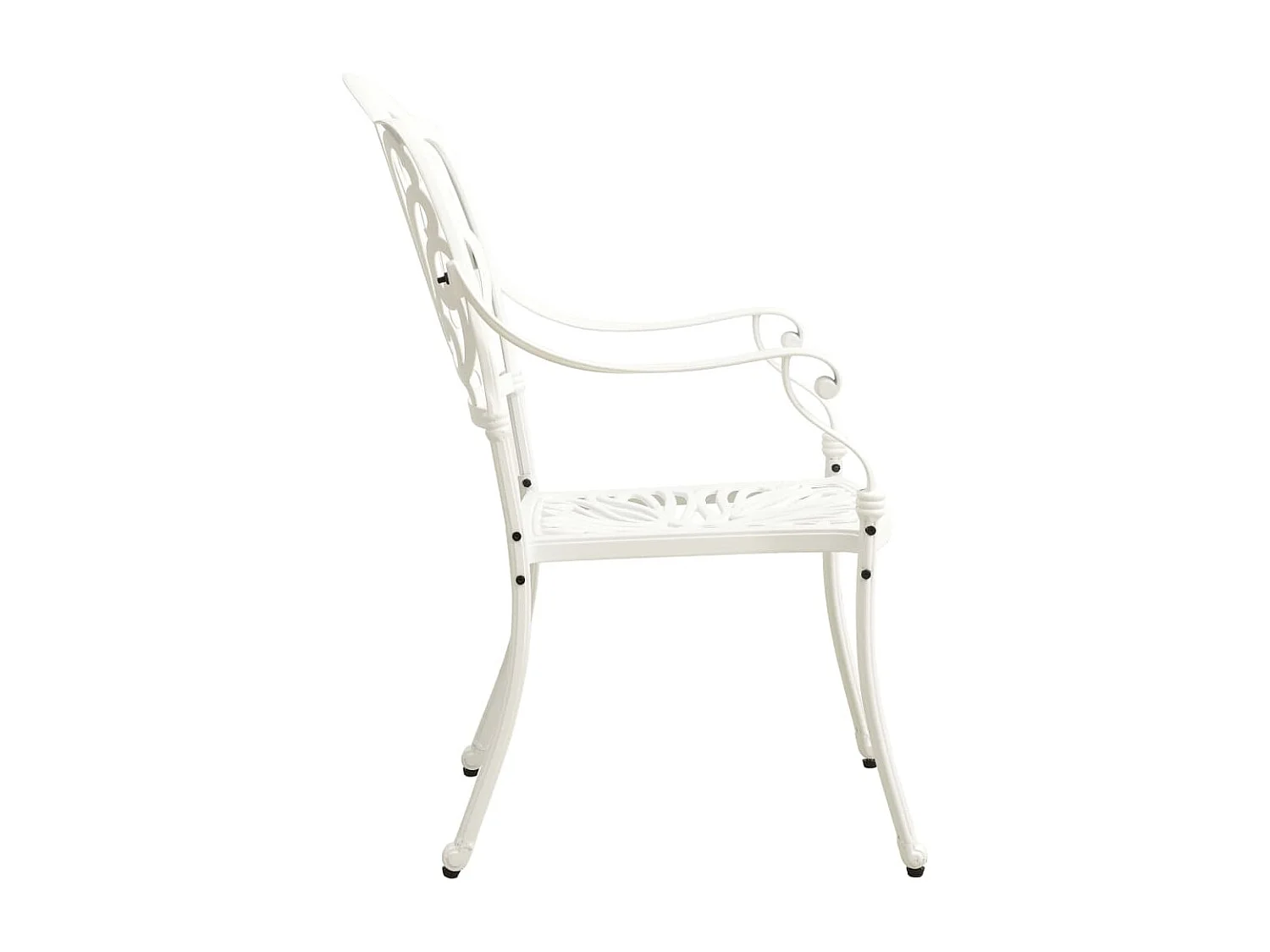 Chaises de jardin 2 pcs Aluminium coulé Blanc