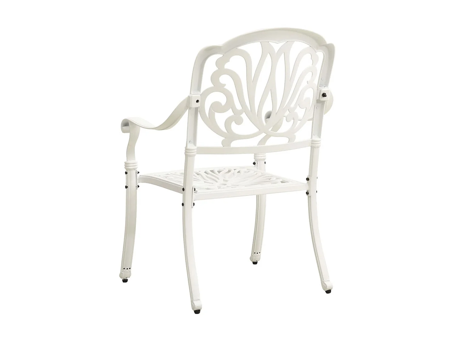 Chaises de jardin 2 pcs Aluminium coulé Blanc