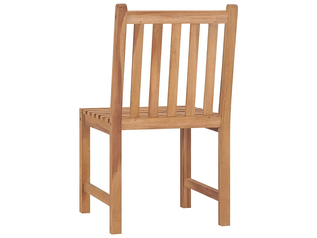 Chaises de jardin 4 pcs avec coussins Bois de teck massif 4