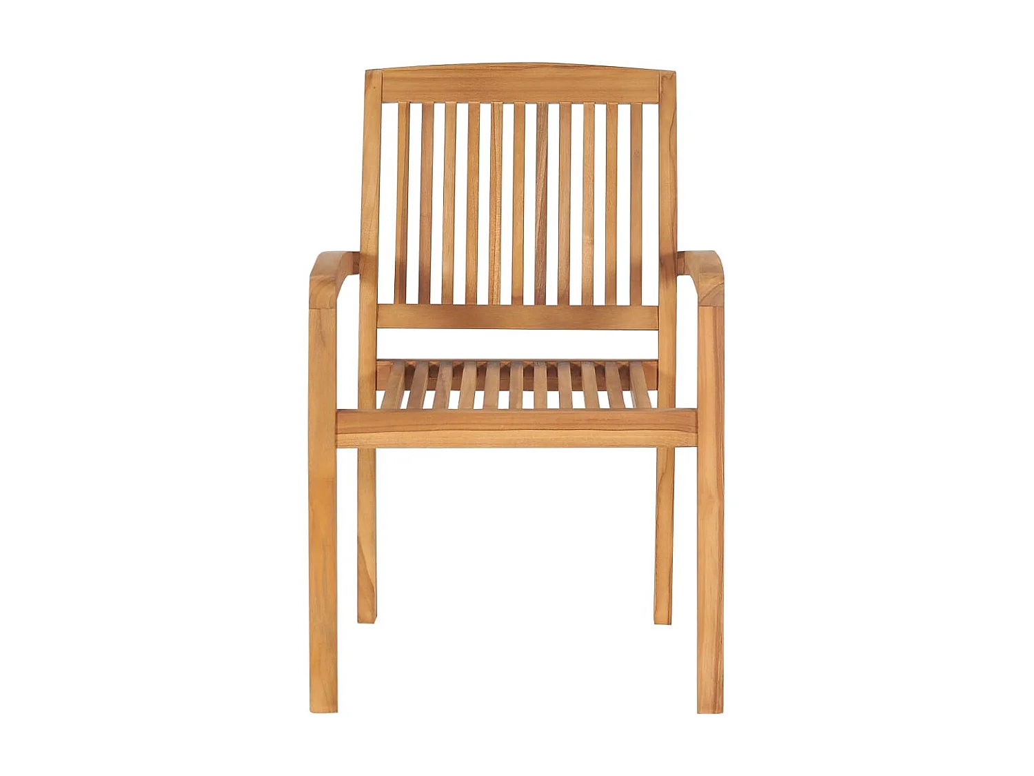 Chaises de jardin empilables avec coussins 8 pcs Teck solide 32